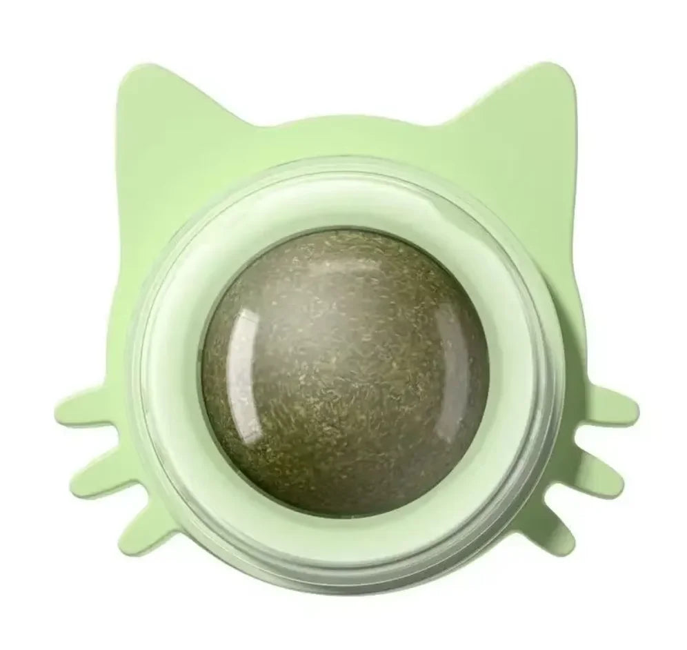Catnip Toys for Cats Indoor Interactive Wall Spin Ball Natural Mint Enhances Digestion Appetite Stimulant Cat Dental Care