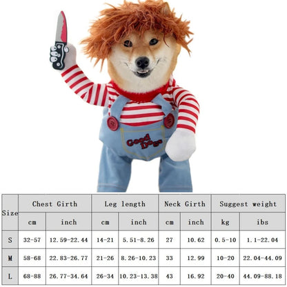 Pet Cosplay Funny Dog Clothes Sweatshirt Set Pet Clothes Party Costume Face Cloth Comical Outfits Halloween Dress Jumpsuit