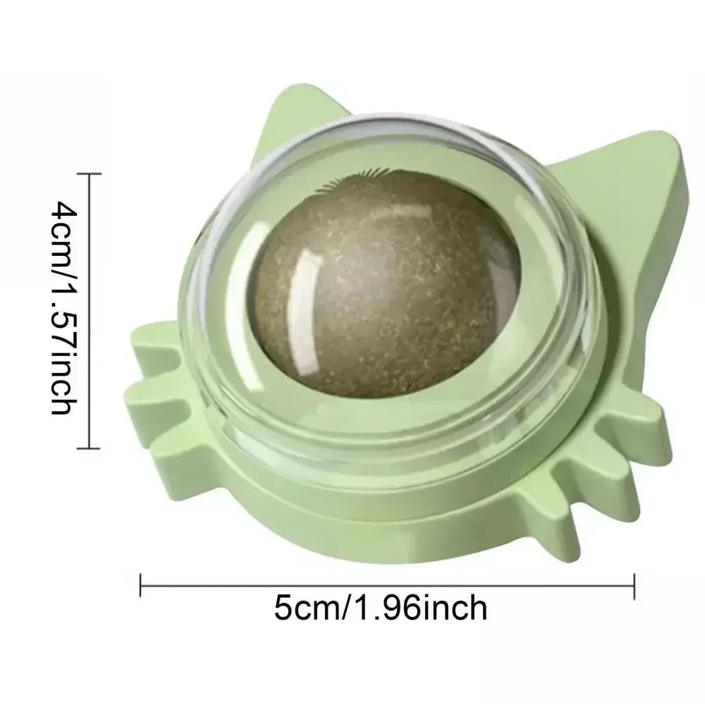 Catnip Toys for Cats Indoor Interactive Wall Spin Ball Natural Mint Enhances Digestion Appetite Stimulant Cat Dental Care